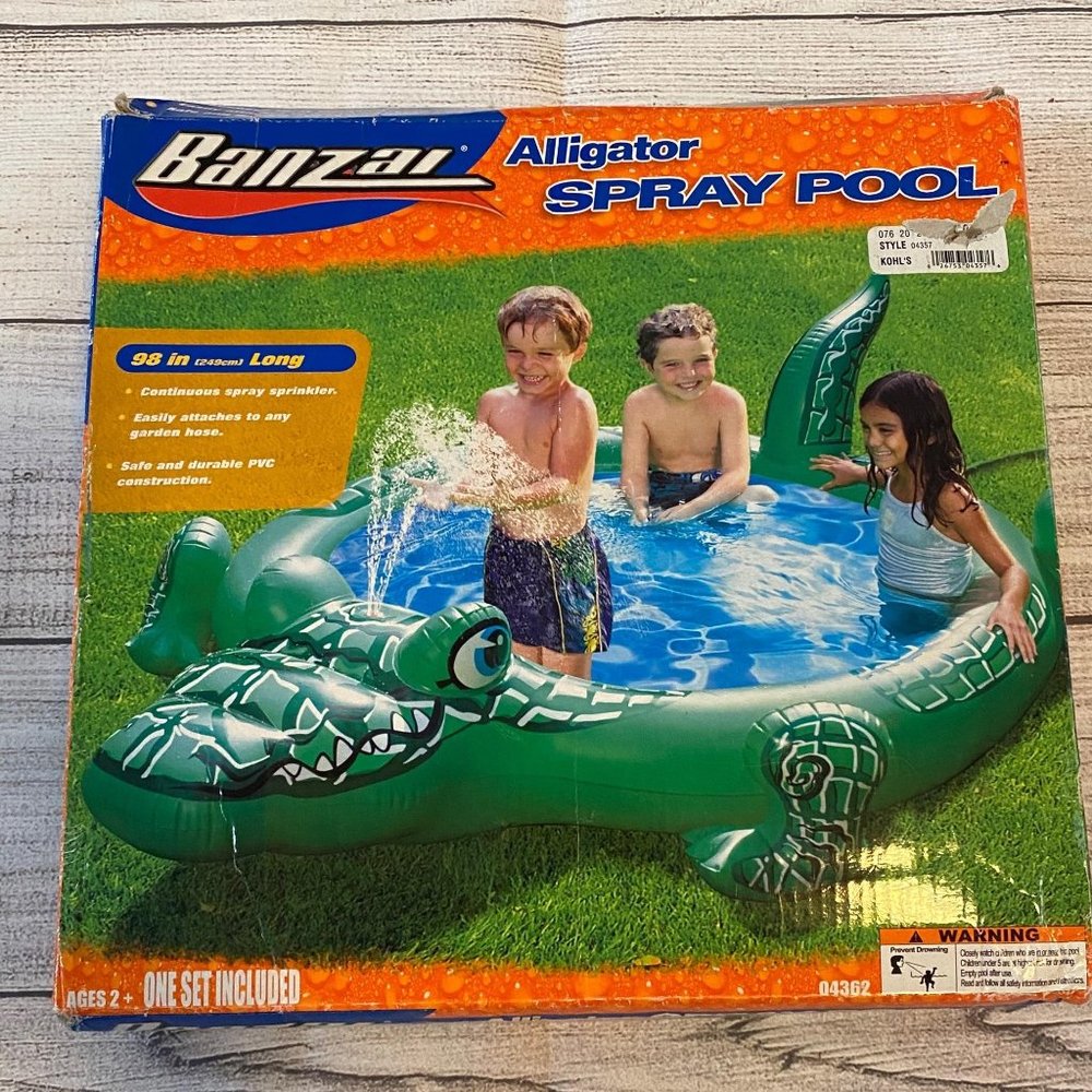 Banzai alligator spray pool new in box